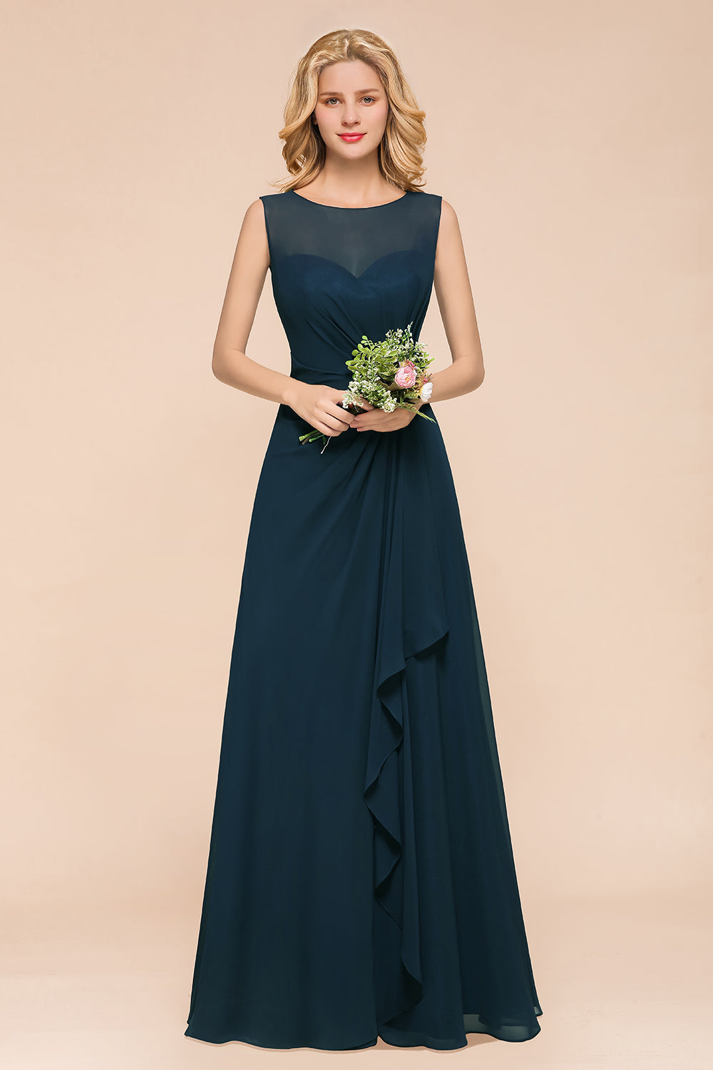 affordable navy blue bridesmaid dresses Stylish Long Navy Blue Bridesmaid Dresses  Wedding Shoppe
