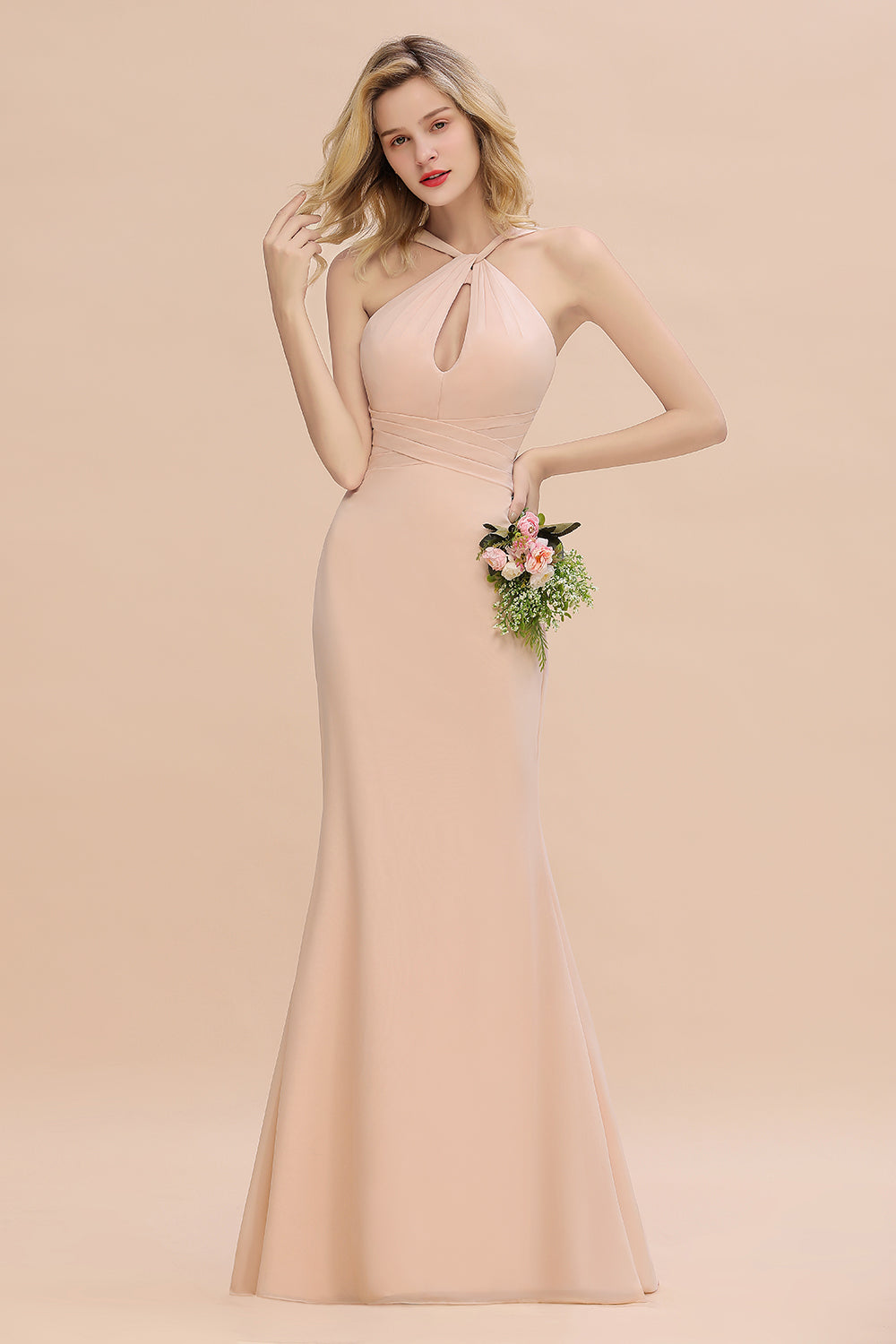 blush pink bridesmaid dresses mermaid Elegant Satin Mermaid Sweetheart Split Pink Long Bridesmaid Dresse,MBD140