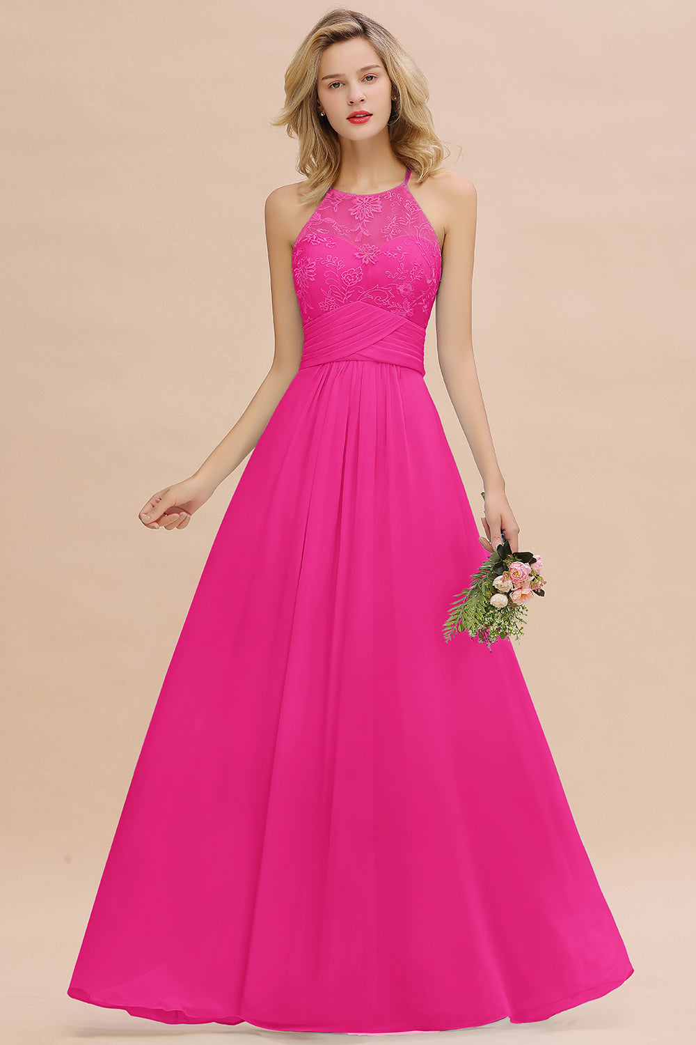 affordable chiffon dresses Ulyana Modest V Neck Ruched High Low Chiffon Mother Of The Bride Dresses, Terracotta