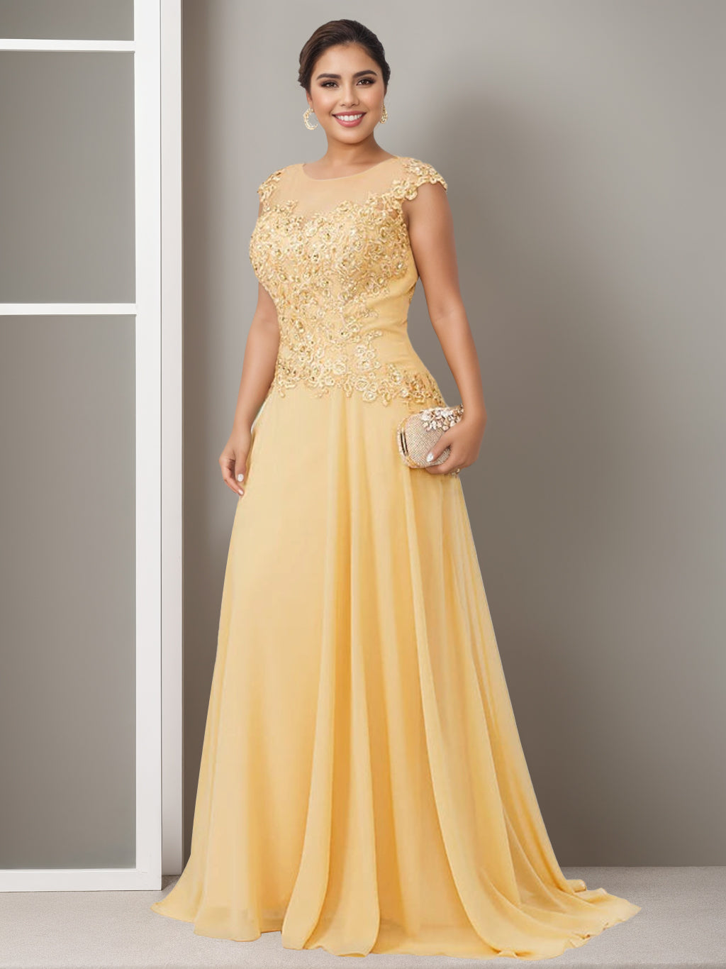 mother of the bride gold dresses plus size Elegant A-Line Floor-Length Dress with Jewel Neck and Beading Appliques Women Floral Printed V-Neck Designed for comfort and SIZE:3M-4L womens Blue Gingham Corset Midi Dress