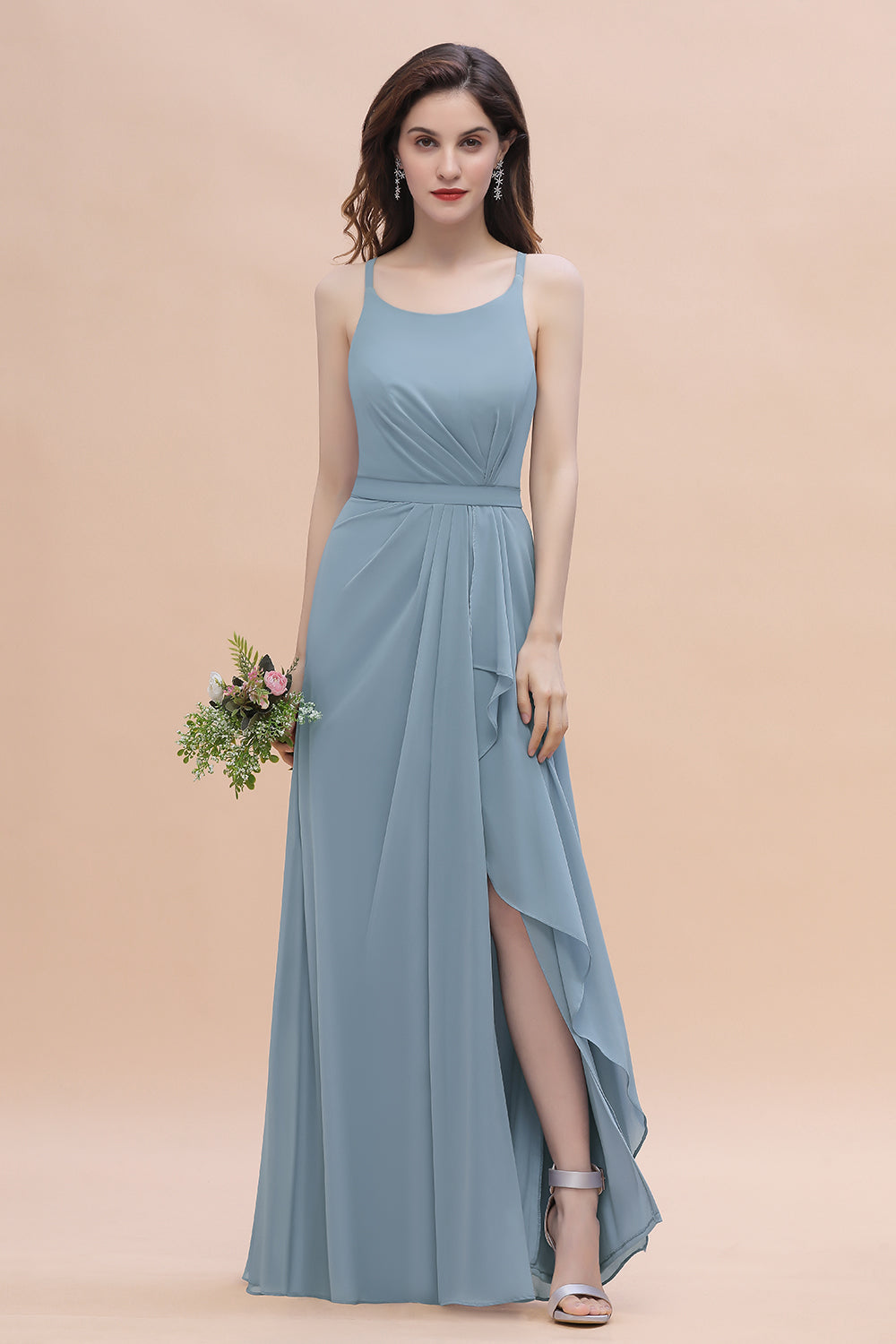 blue bridesmaid dresses for sale Elegant Off Shoulder A-line Light Blue Bridesmaid Dresses Online, BG39   RomanBridal
