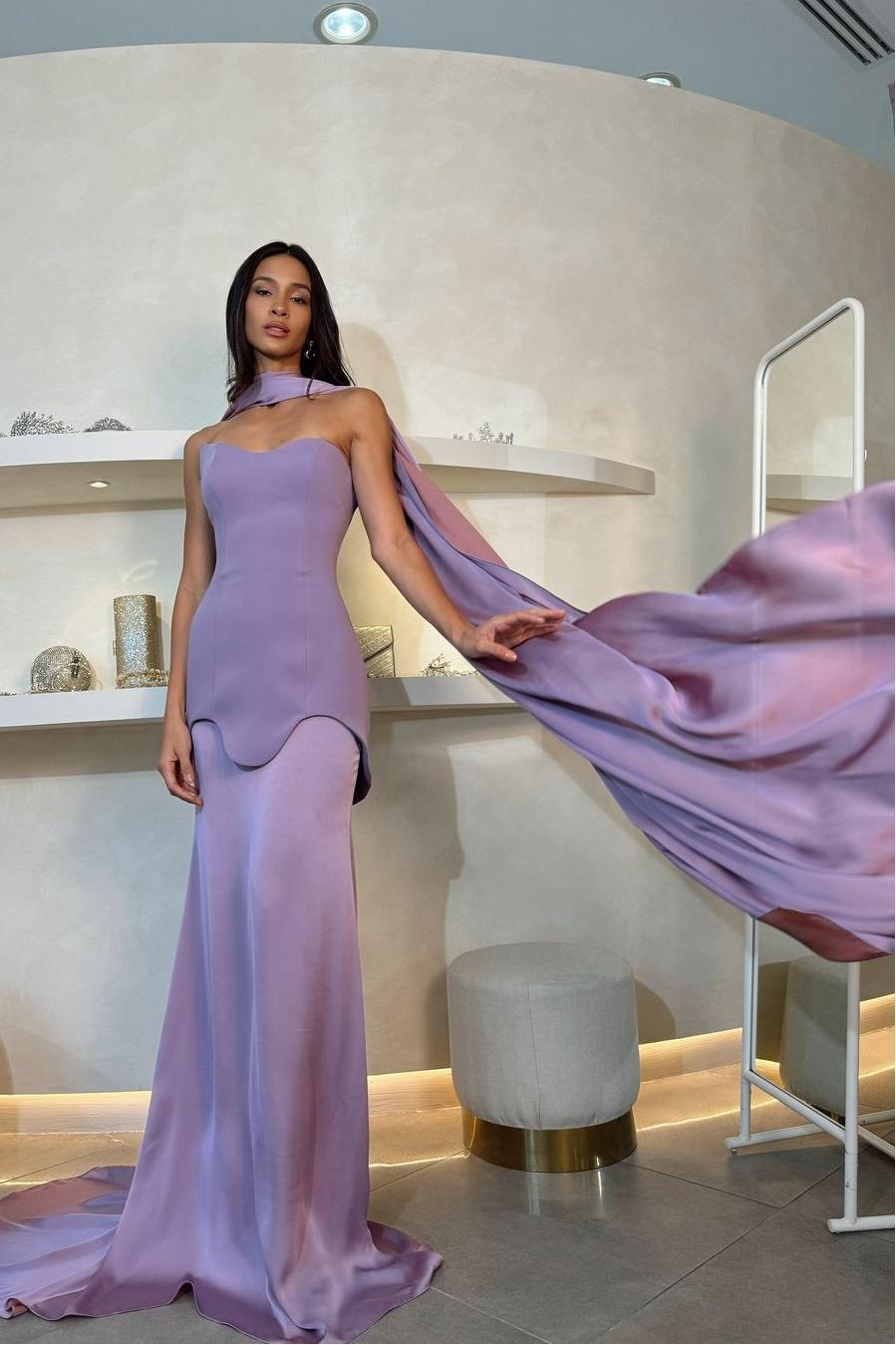 halter mermaid formal dress Halter Deep V Neck Sleeveless Long Mermaid Formal Dress With Pleated