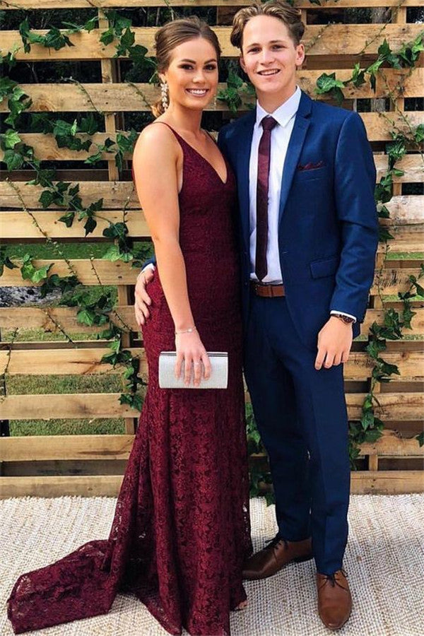 dark blue suit with red dress Koscy Navy Blue Formal Dinner Prom Suit for Man, New Arrival with Notch  Lapel