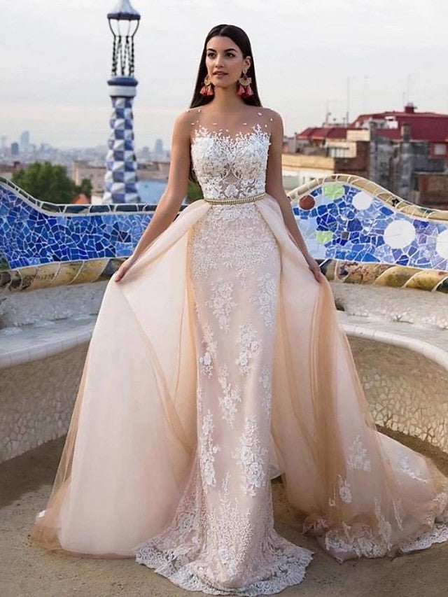 mermaid high low dress Sherri Hill Lace Ruffle Mermaid 56901