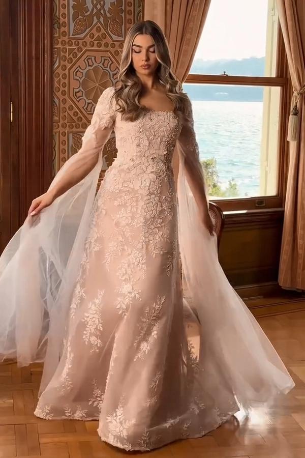 romantic prom dress Gold Sweetheart A-Line Lace Long Prom Dress With Split Golden / 14