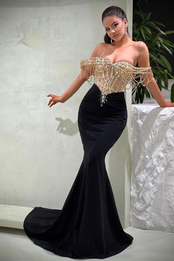 open lace back dress Sequin Mermaid Prom Dress