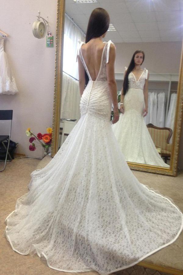 eshakti fit and flare dress Fit And Flare Wedding Dress,Modern Bridal Gown With Slit,WD01046 main image 0