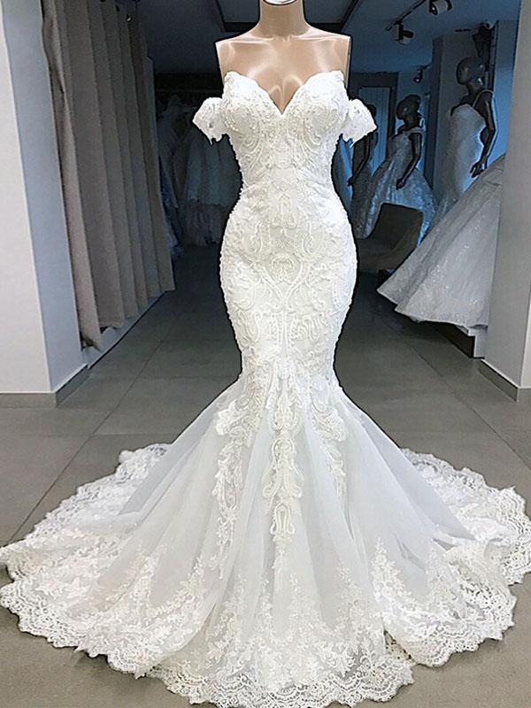Sweetheart Lace Mermaid Wedding Gown