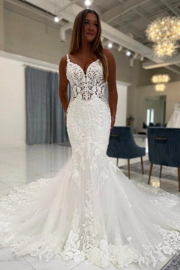 vone lace dress White Lace Mini Wedding Dress Off-the-Shoulder Sweetheart Sheer Illusion  Boned Corset Long Lace Sleeves Scallop Cuff Voluminous Lace Skirt