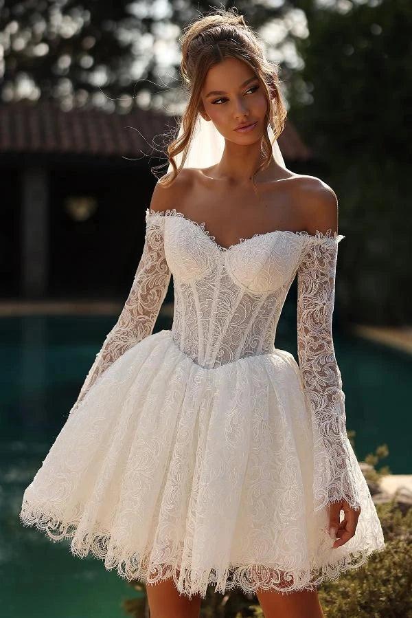 short lace dress with sheer sleeves Remarkable White Sheer Lace Short Sleeve Mini Dress. Size S