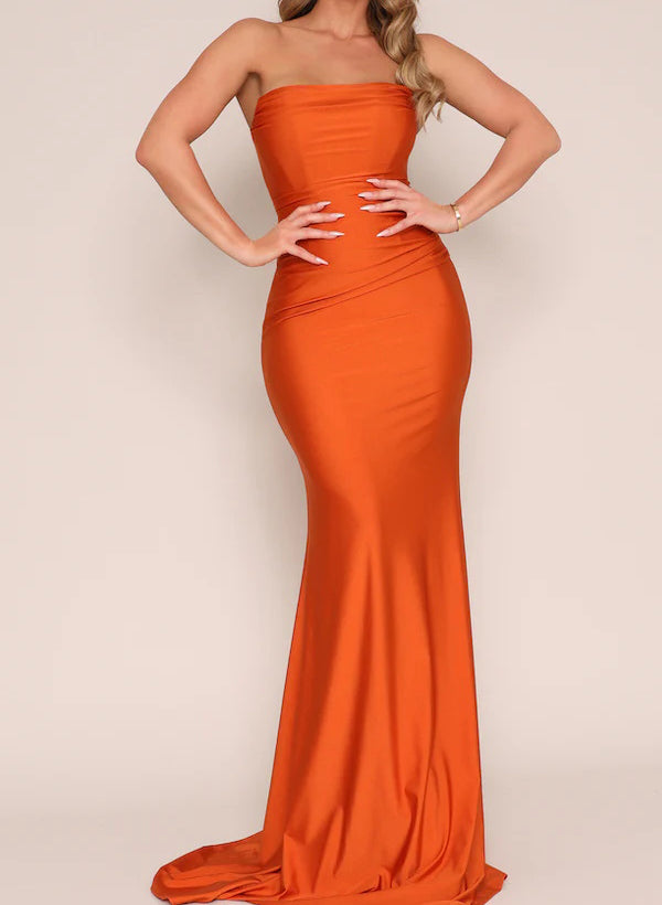 Strapless Fitted Trumpet Mermaid Jersey Bridesmaid Dresses Strapless Fitted Trumpet Mermaid Jersey Bridesmaid Dresses