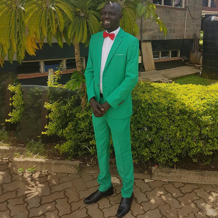 Koscy Newest Green Elegant Formal Business Prom Suit for Men with Notched Lapel