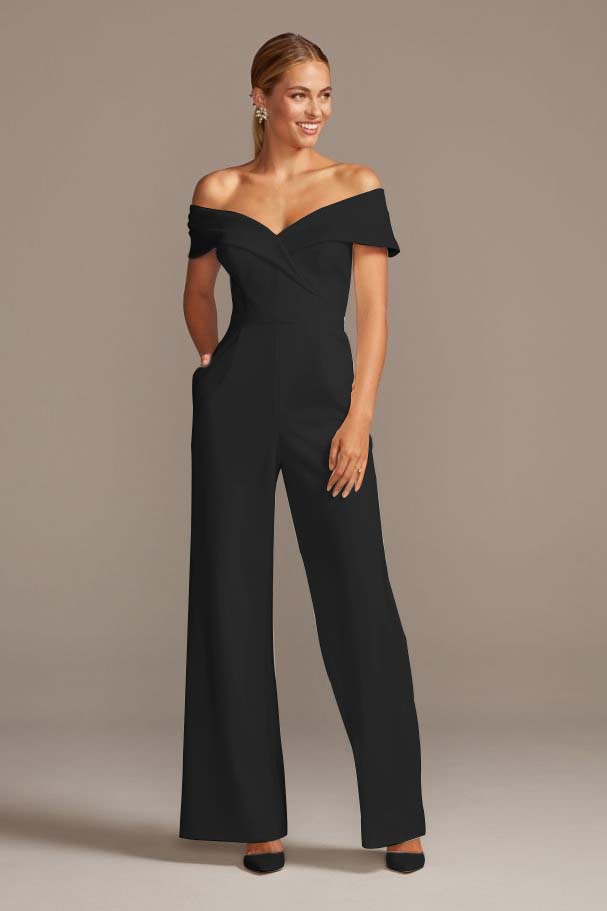 Koscy Graceful White Off-the-Shoulder Sleeveless Strapless Long Jump Suit