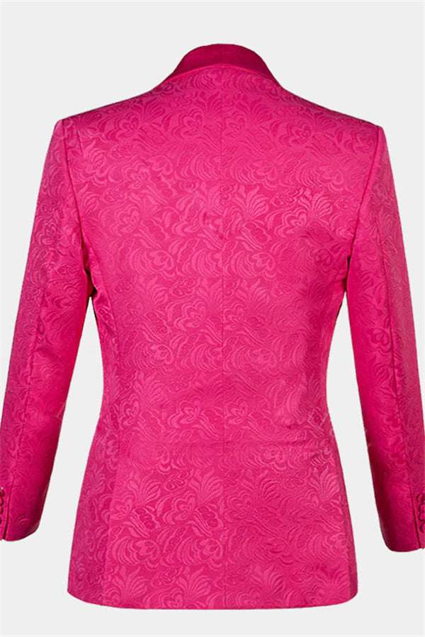 Koscy Best Wedding Suit - Pink One Button for Groom