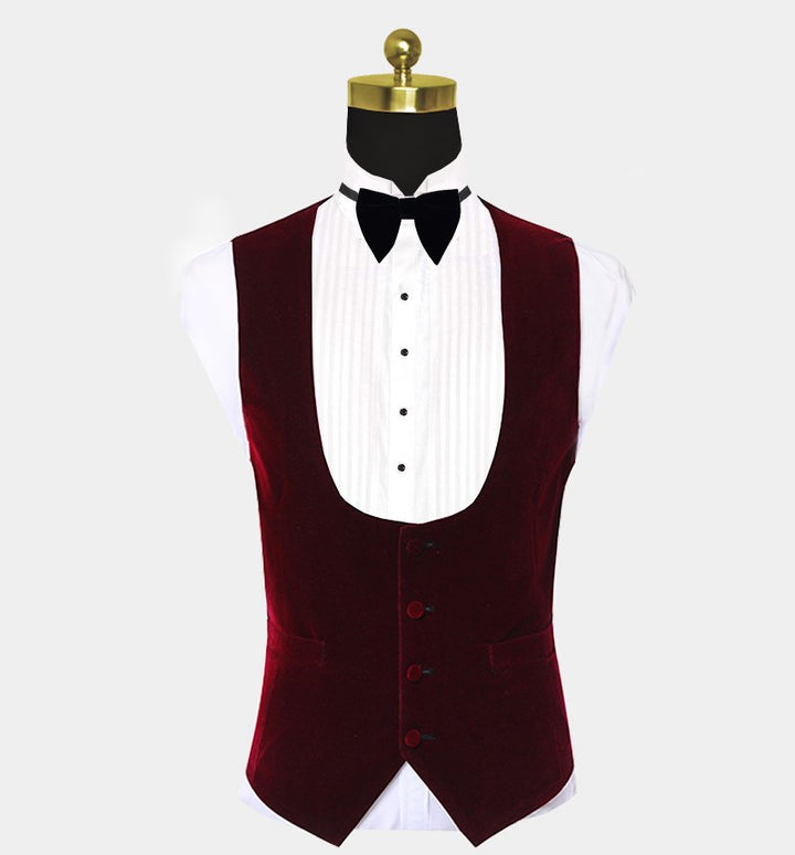 Koscy Burgundy Jacquard Wedding Suit - White Jacquard for Groom 2024, Online