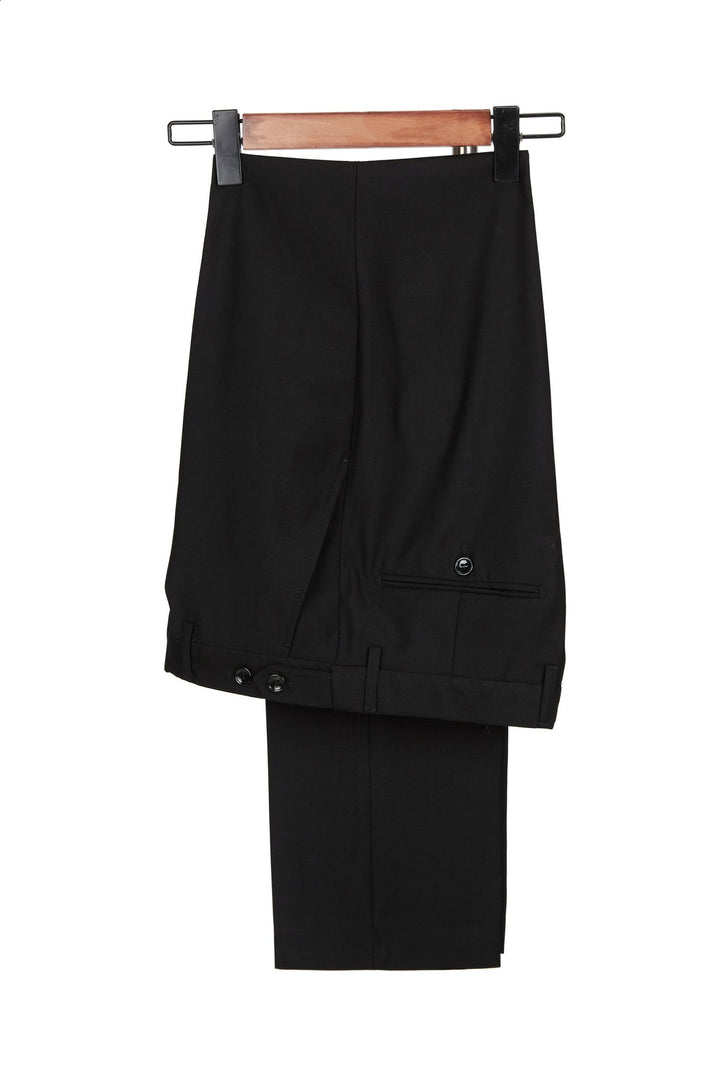Koscy Fashionable Light Blue One-Button Suit with Black Shawl Lapel for Reception