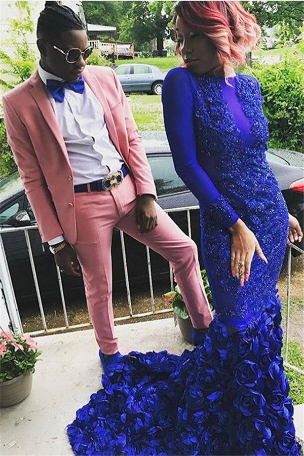 Koscy Candy Pink Slim Fit Groom and Groomsmen Suit - Notched Lapel