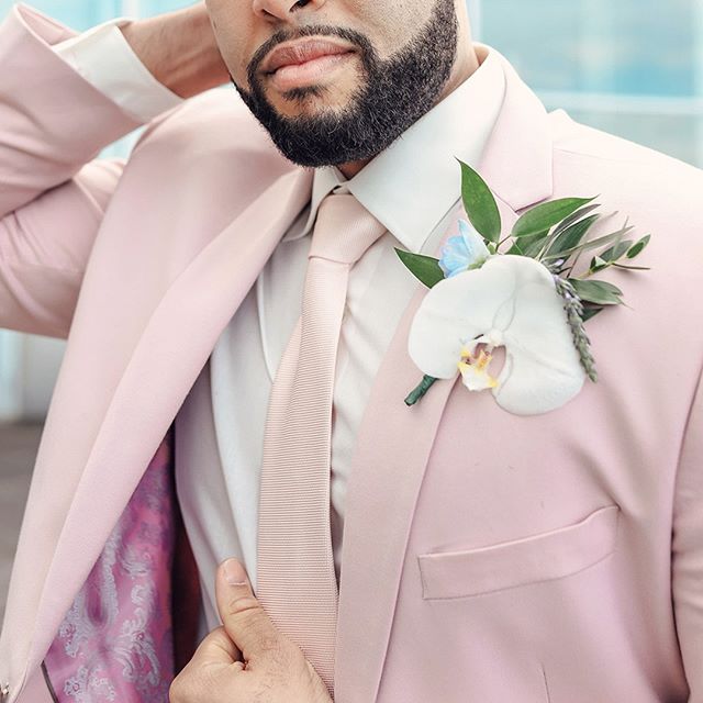 Koscy Pink Notched Lapel Dinner Prom Suits, Two Pieces for Guys Slim Fit