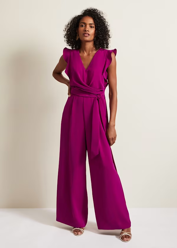 Koscy Orchid Fashion Retro V-Neck Sleeveless Customizable Jump Suit