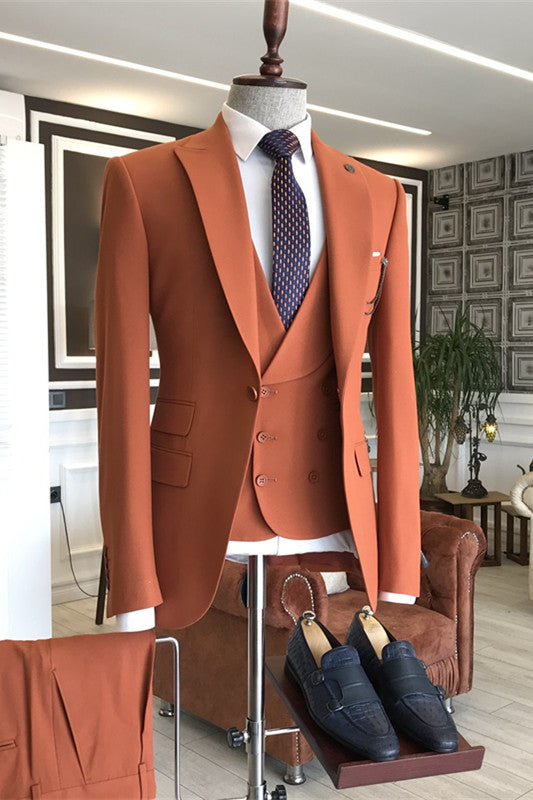 Koscy New Business Formal Evening Suit for Men with Peaked Lapel