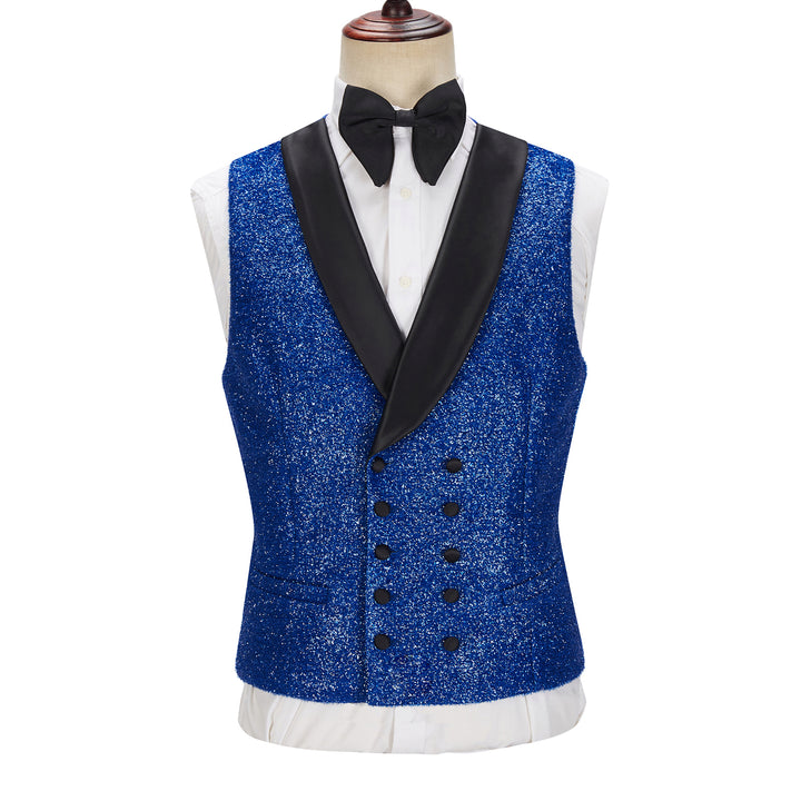 Koscy Sparkling Royal Blue Three-Piece One-Button Prom Suit
