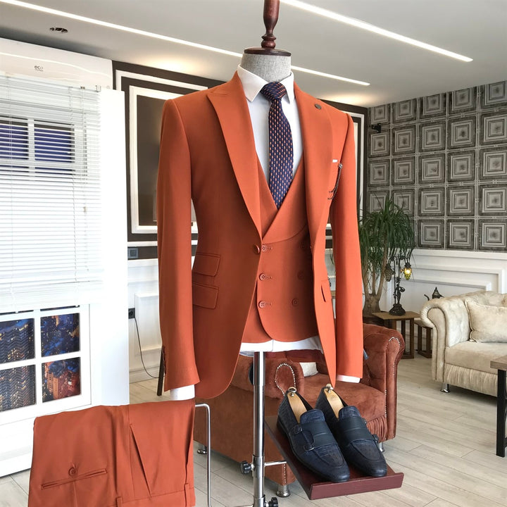 Koscy New Business Formal Evening Suit for Men with Peaked Lapel