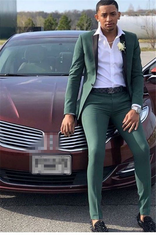Koscy Dark Green Party Prom Suit - Bespoke for Man