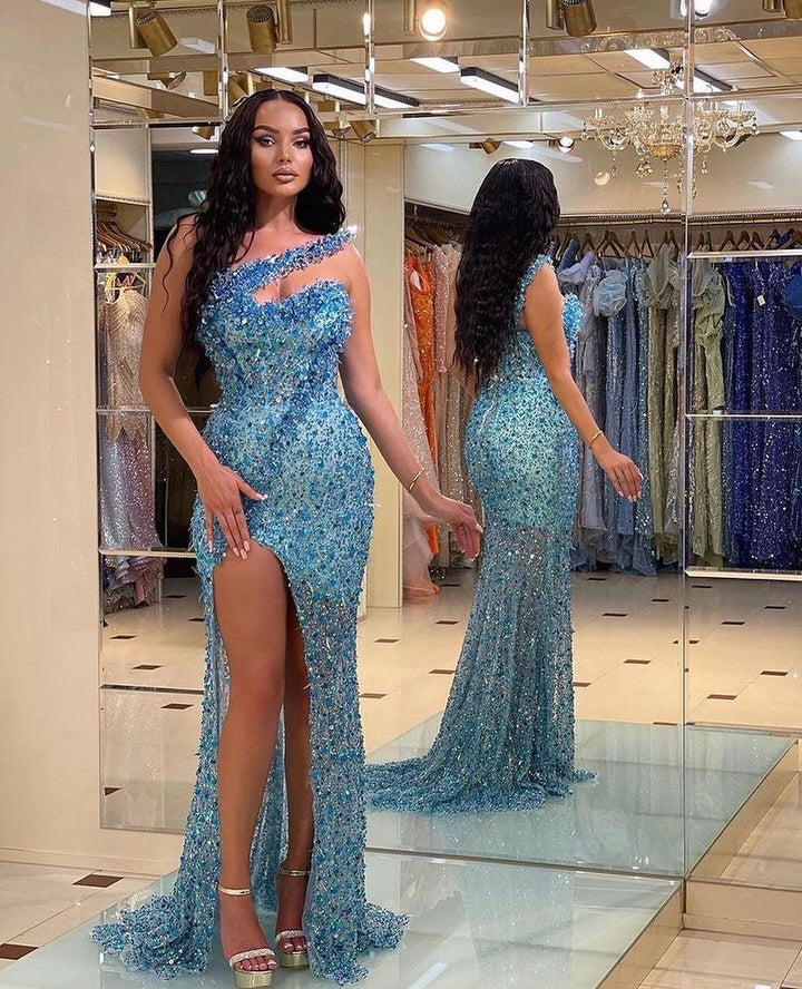 Vintage Blue Beadings Strapless Mermaid Prom Dress With Split


Vintage Blue Beadings Strapless Mermaid Prom Dress With Split