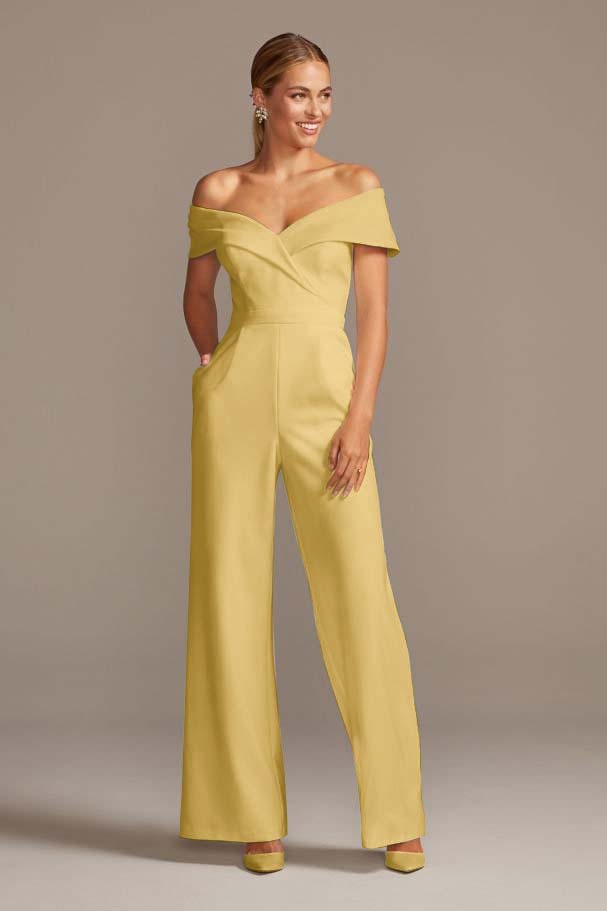 Koscy Graceful White Off-the-Shoulder Sleeveless Strapless Long Jump Suit