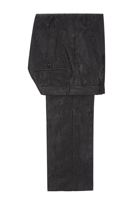 Koscy Stylish Black Double-Breasted Wedding Suit with Peaked Lapel for Groom