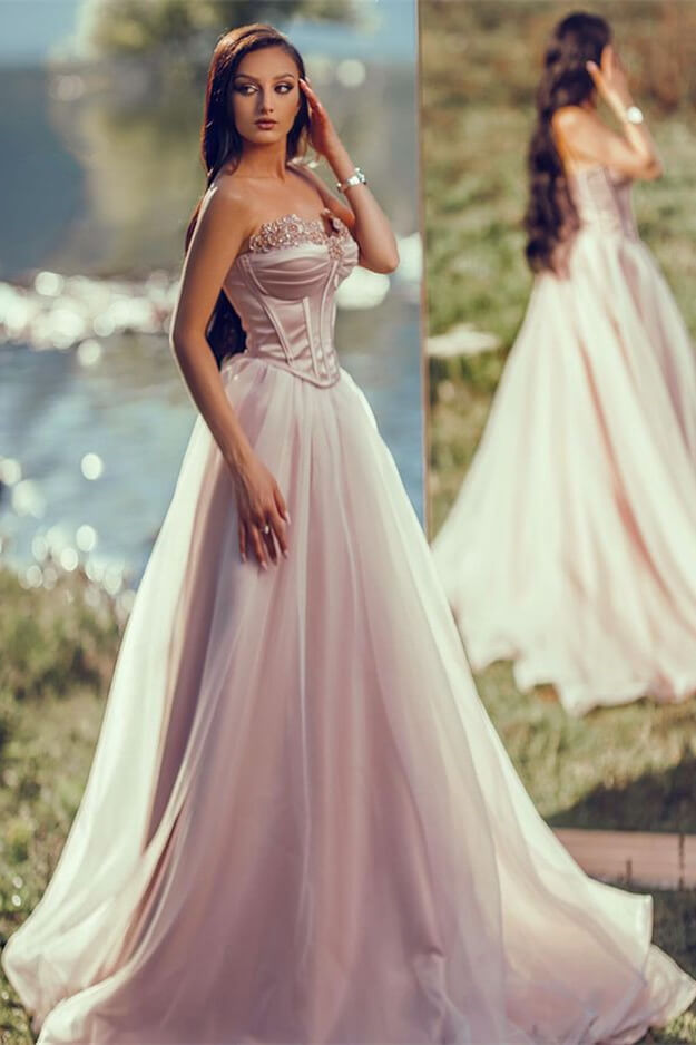 Silver Evening Dress: Off-Shoulder Sleeveless with Tulle Applique Pleats