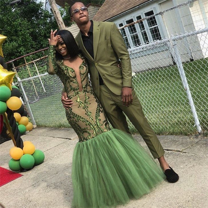 Koscy Bespoke Lime Green Party Prom Suit - Elegant 2-Piece for Men