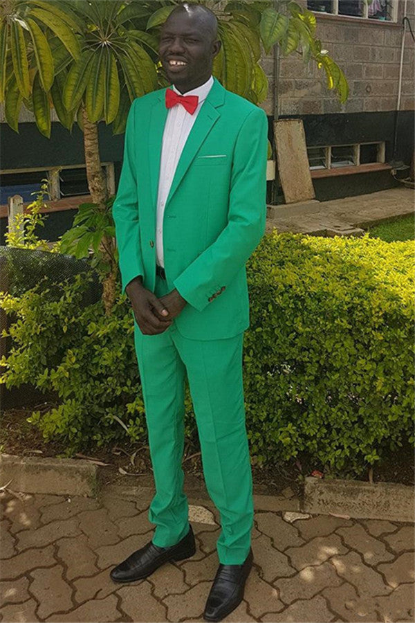 Koscy Newest Green Elegant Formal Business Prom Suit for Men with Notched Lapel