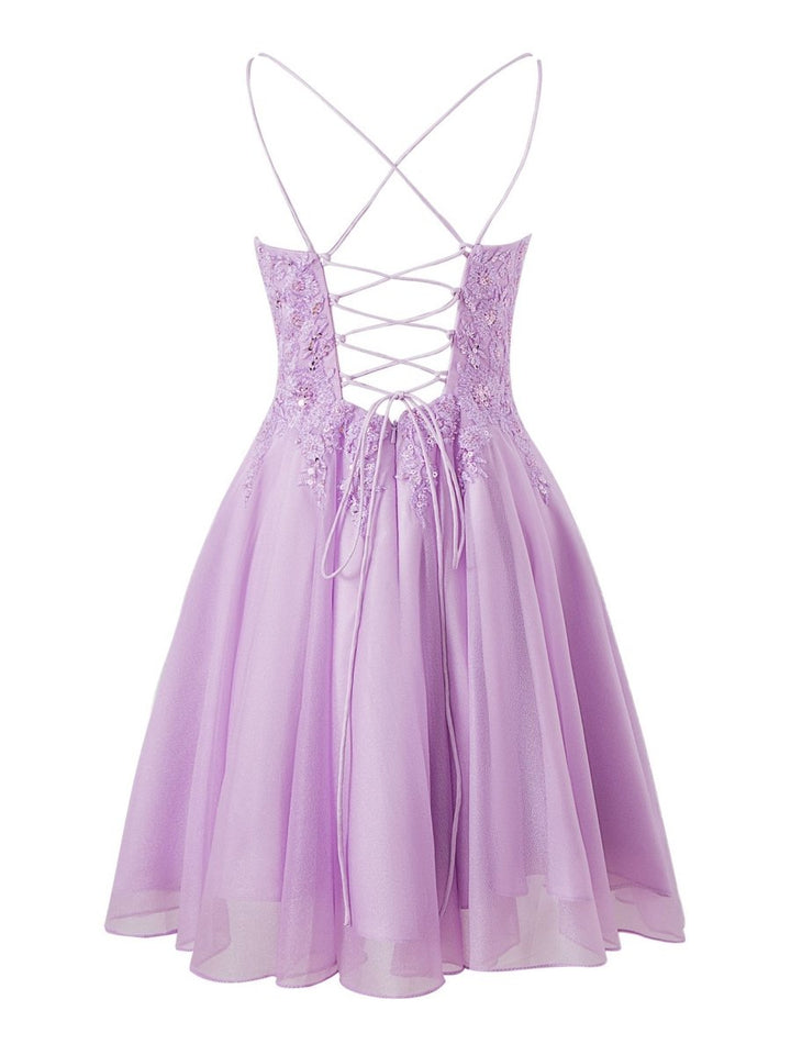 Koscy A-line Chiffon Short Homecoming Dress