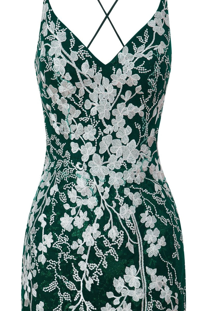 Koscy Sheath Short Spaghetti Straps Lace Homecoming Dress