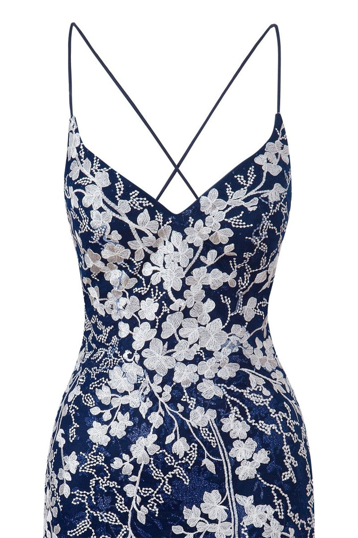 Koscy Sheath Short Spaghetti Straps Lace Homecoming Dress