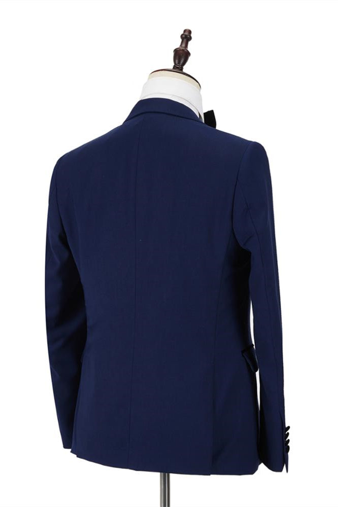 Koscy Popular Dark Blue Prince Suit for Wedding with Velvet Lapel
