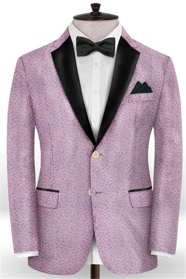 Koscy Lavender Jacquard Casual Prom Attire for Guys 2024, Two Pieces