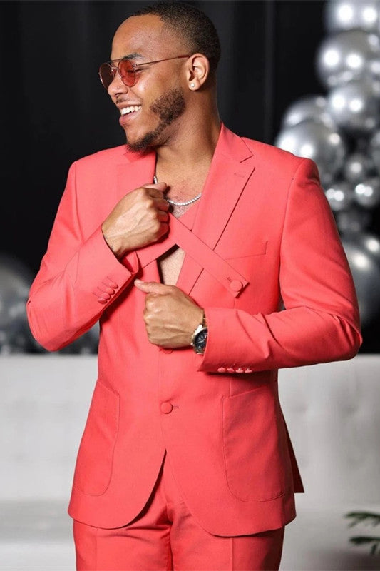 Koscy Fashionable Notched Lapel Bespoke Suit for Groom and Groomsmen