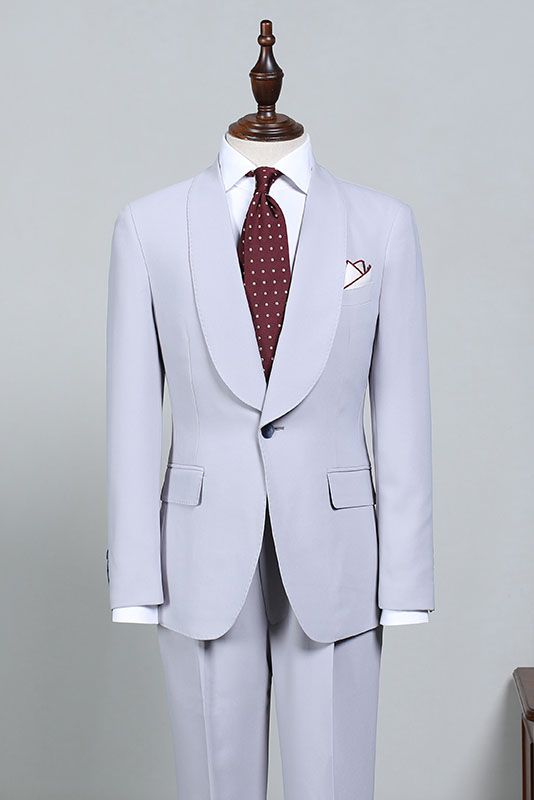 Koscy Ivan Blue Two-Piece Bespoke Wedding Suit for Bridegrooms