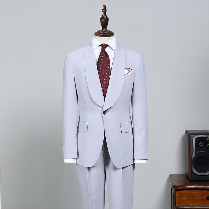 Koscy Ivan Blue Two-Piece Bespoke Wedding Suit for Bridegrooms