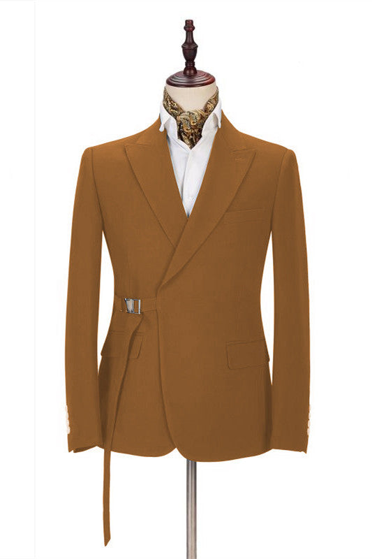 Koscy Stylish Two-Piece Prom Attire with Peaked Lapel for Men