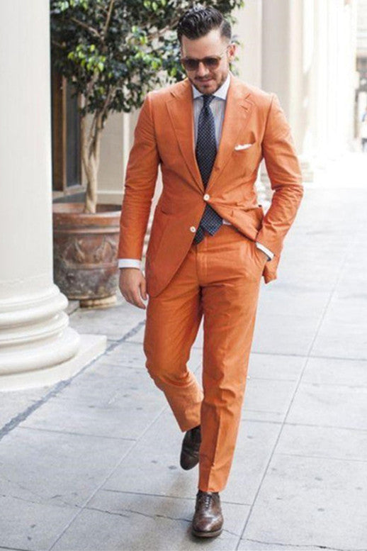 Koscy New Arrival Notched Lapel Modern Linen Wedding Suit for Men