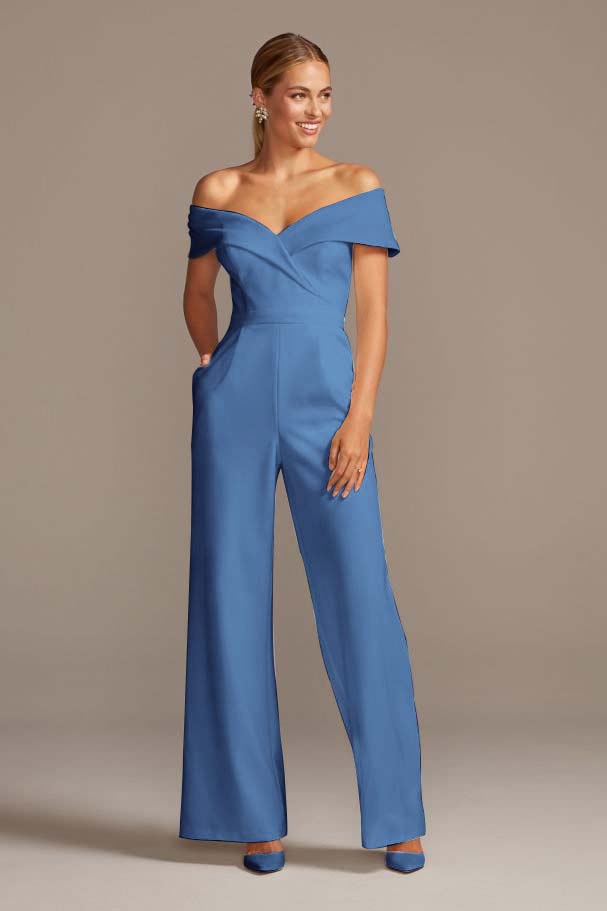 Koscy Graceful White Off-the-Shoulder Sleeveless Strapless Long Jump Suit