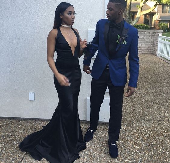 Koscy Navy Blue Formal Business Suit - New Arrivals with Peaked Lapel for Dinner Prom