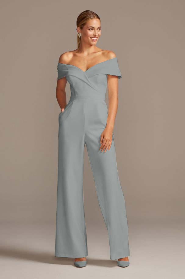 Koscy Graceful White Off-the-Shoulder Sleeveless Strapless Long Jump Suit