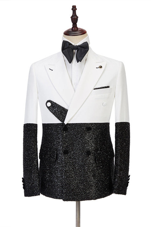Koscy Shining White Double-Breasted Evening Suit for Boys