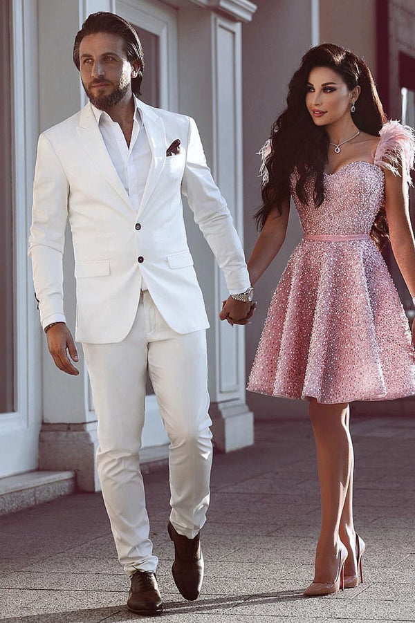 Koscy White Dinner Suit - Slim Fit, Two Pieces for Mans Tuxedos