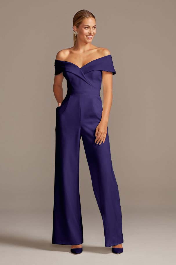 Koscy Graceful White Off-the-Shoulder Sleeveless Strapless Long Jump Suit