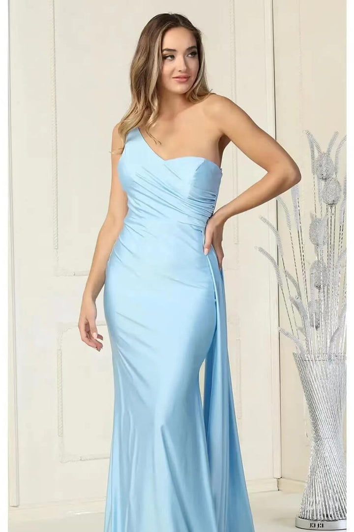 Elegant Mermaid Long Evening Dress with Ruffles and Sweetheart One Shoulder